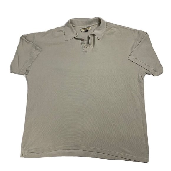 Tommy Bahama Silk Blend Shirt XXL 2XL Off White 1/4 Button up Polo Collard Creme - Picture 1 of 7
